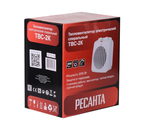 Тепловентилятор ТВC-2K Ресанта  67/2/18